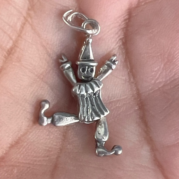 925 Sterling Silver Jewelry - Silver Clown Pendant Necklace